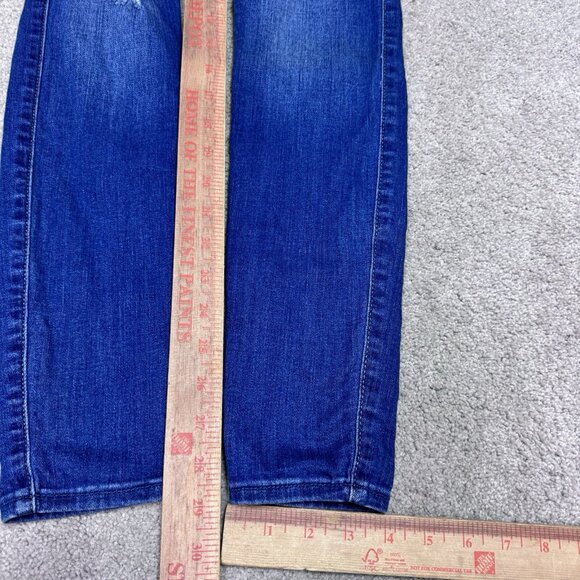 Hollister Jeans High Rise Super Skinny Blue Distressed Pockets Women’s Size 5 - Picture 4 of 12